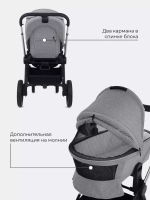 Коляска детская MOWBaby "ZOOM"PU (2в1) RA086 Silver Beige