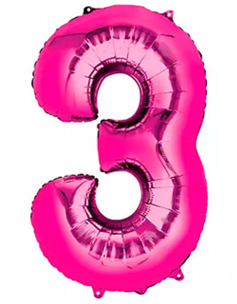 Цифра "3" Розовый