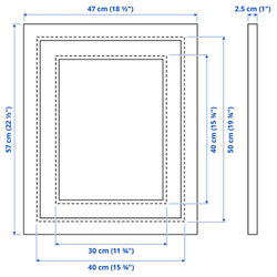 IKEA EDSBRUK  (ИКЕА ЕДСБРУК)  -  Рамка - белая 40x50 см