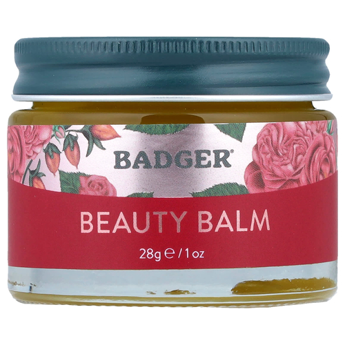 Badger, ультранасыщенный бальзам для красоты + шиповник, роза, 28 г (1 унция)