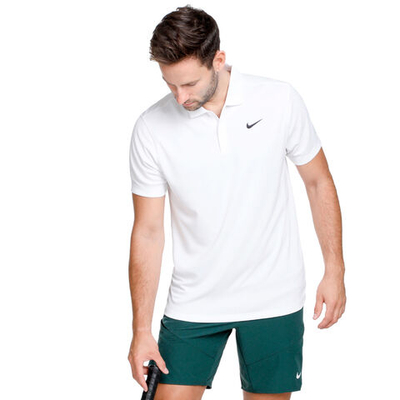 Мужское теннисное поло Nike Dri-Fit Blade Solid Polo Men - White