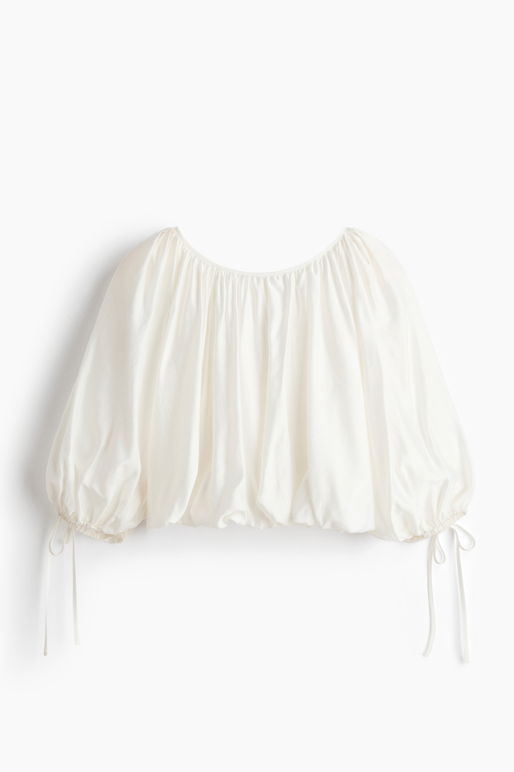 Блуза оверсайз со шнуровкой - H&M
