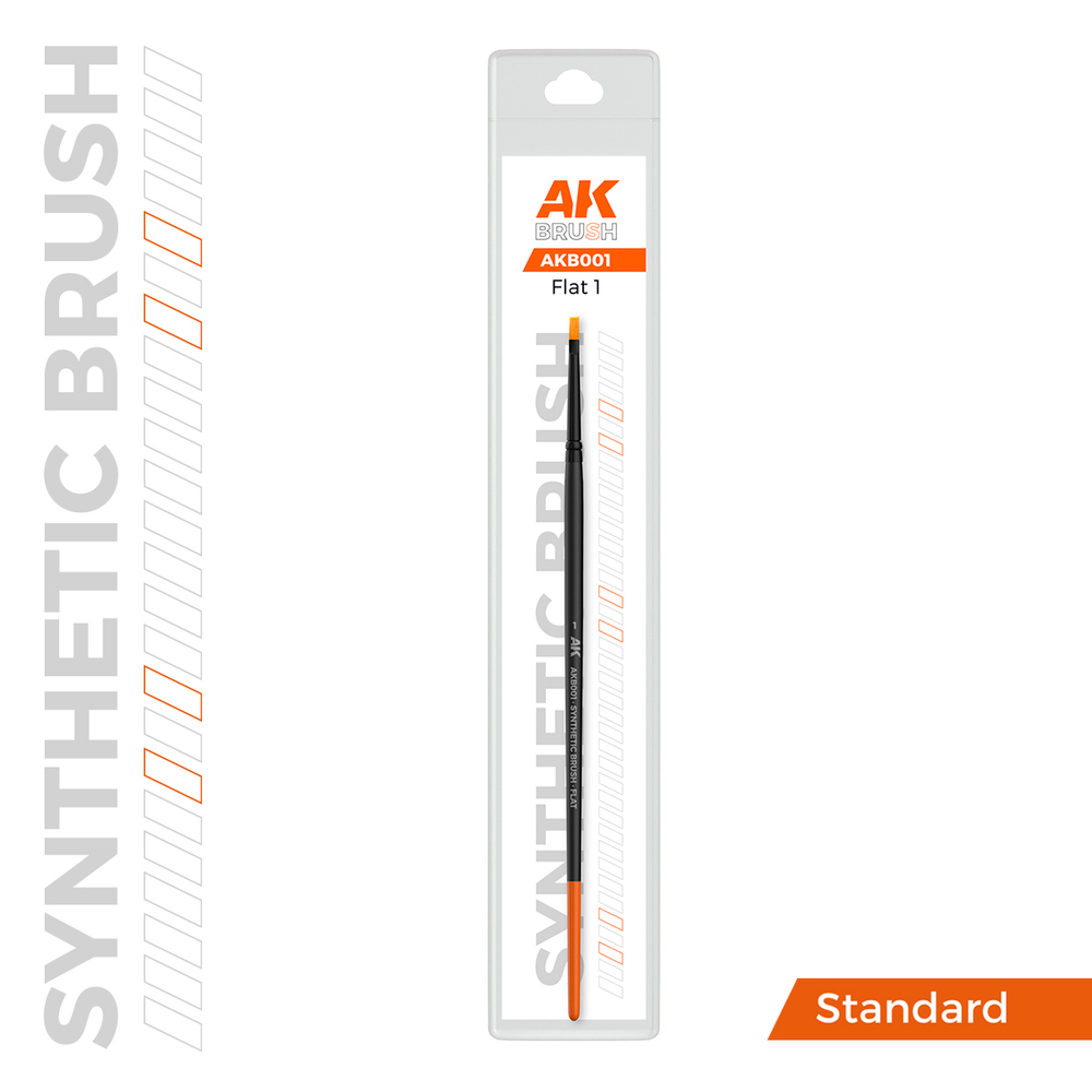 Кисточка AK Interactive Synthetic Brush Flat 1