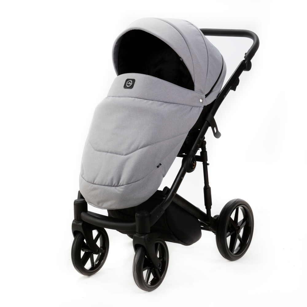 Детская универсальная коляска Adamex MOBI LUX TK-56 (2в1) Светло-серая ткань