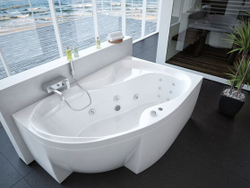 Акриловая ванна Aquatek (Акватек) Вега 170x105 R, с каркасом и сливом-переливом
