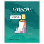 Тетрадь предметная А5 48л. линия "Не по правилам. Литература" глянц.ламинация (Спейс)