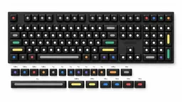 Набор клавиш Geekboards «Dots Black XDA» (128 шт) — размеры клавиш HQ