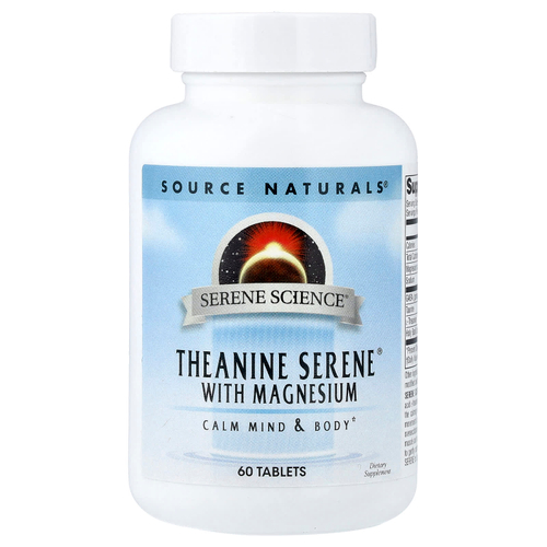 Source Naturals, Serene Science®, Theanine Serene® с магнием, 60 таблеток
