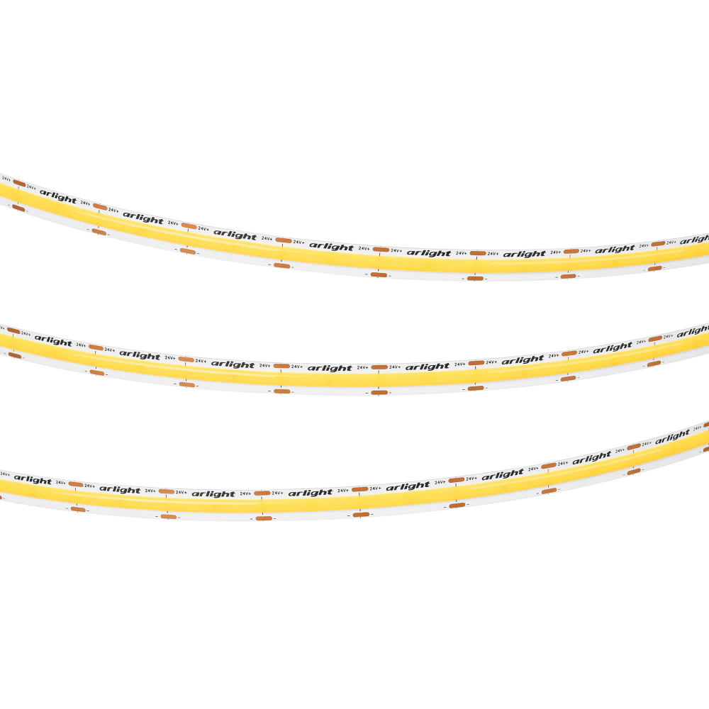 Светодиодная лента COB-X576-10mm 24V Warm3500 (15 W/m, IP20, 5m) (Arlight, высок.эфф.150 лм/Вт) 059120