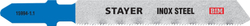 STAYER T118GF, T-хвост., Bi-Metal, по металлу 0.5-1.5 мм, шаг зуба 1.1 мм, раб. длина 50 мм, 2 шт, полотна для лобзика, Professional (15994-1.1)