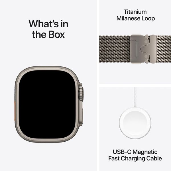 Умные часы Apple Watch Ultra 4 49 мм Natural Titanium Case with Milanese Loop (S) Натуральный титан | Natural
