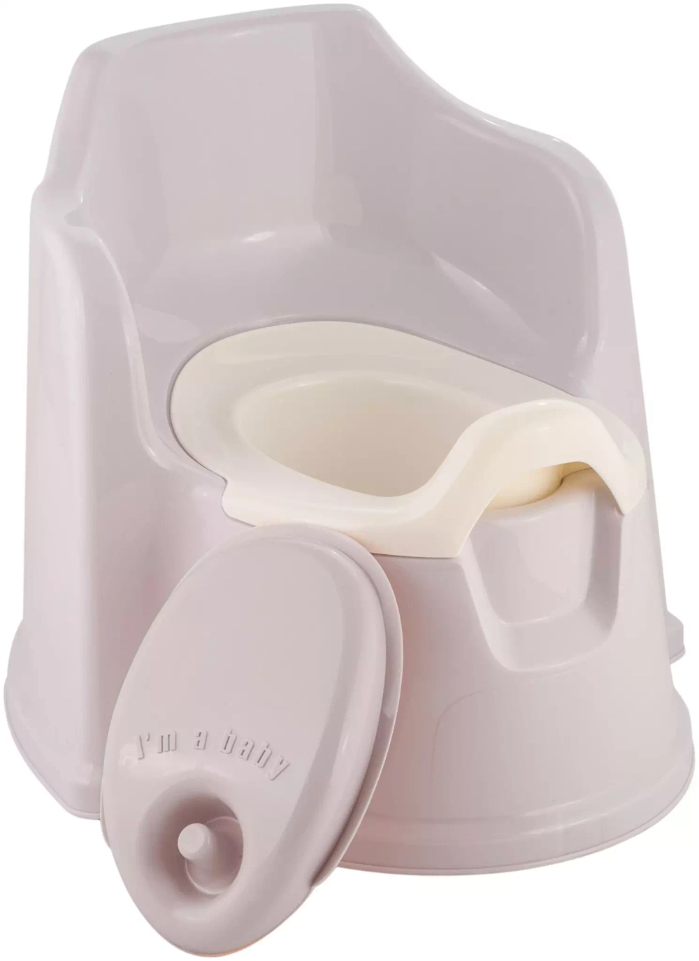 Горшок со спинкой Lalababy Protect Me серо-сиреневый с крышкой LA1042СРН