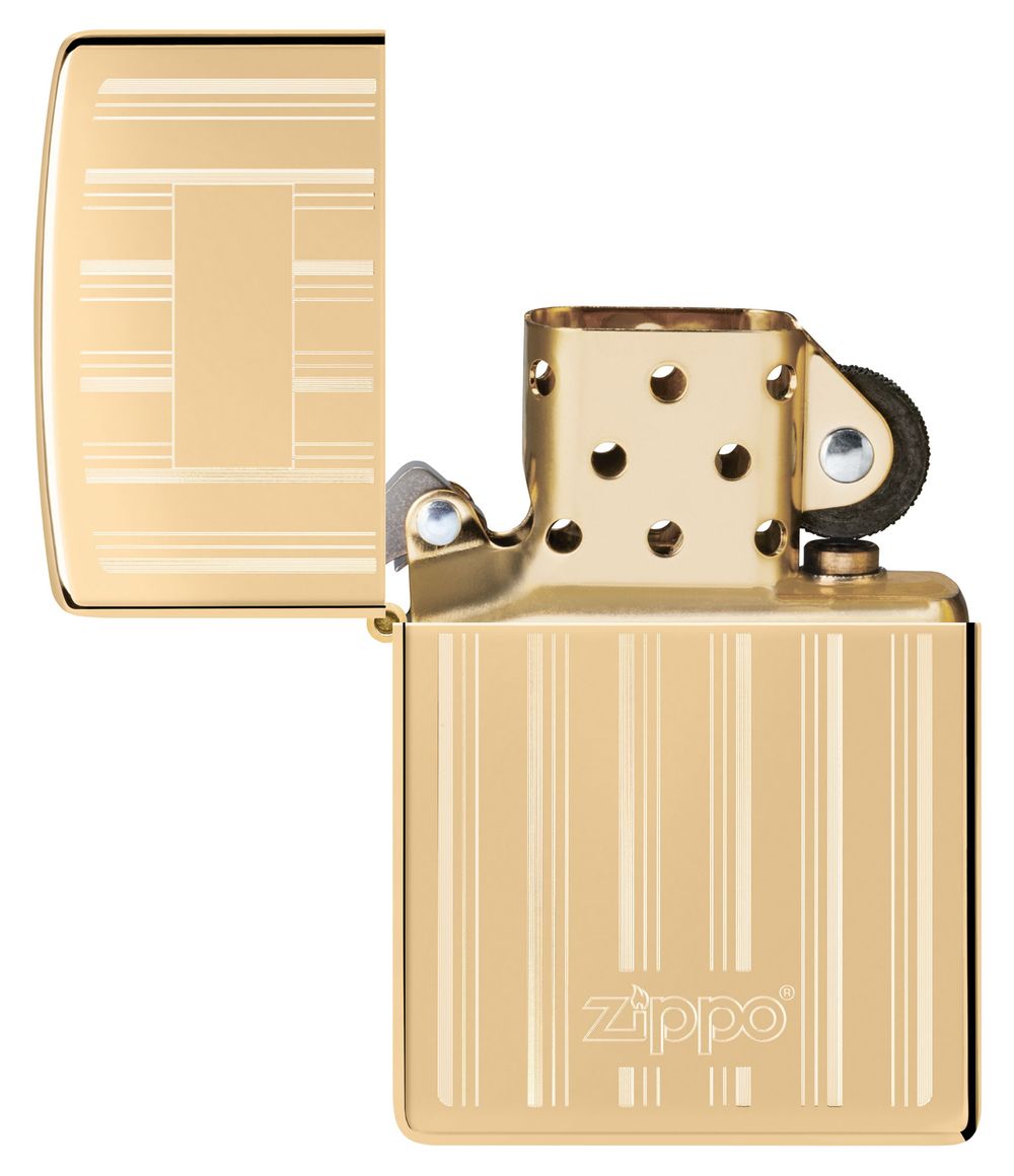 Зажигалка Zippo Classic с покрытием High Polish Brass золотистая (46011)