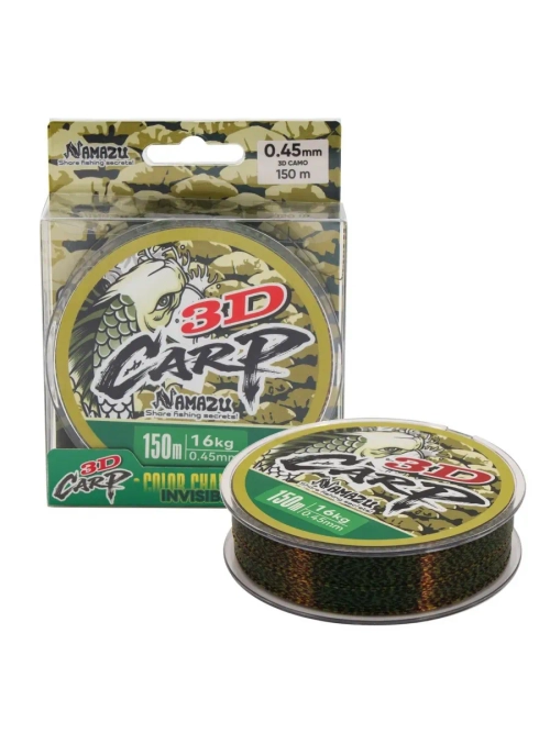 Леска 3D Carp, L-150 м, d-0,45 мм 3D Camo