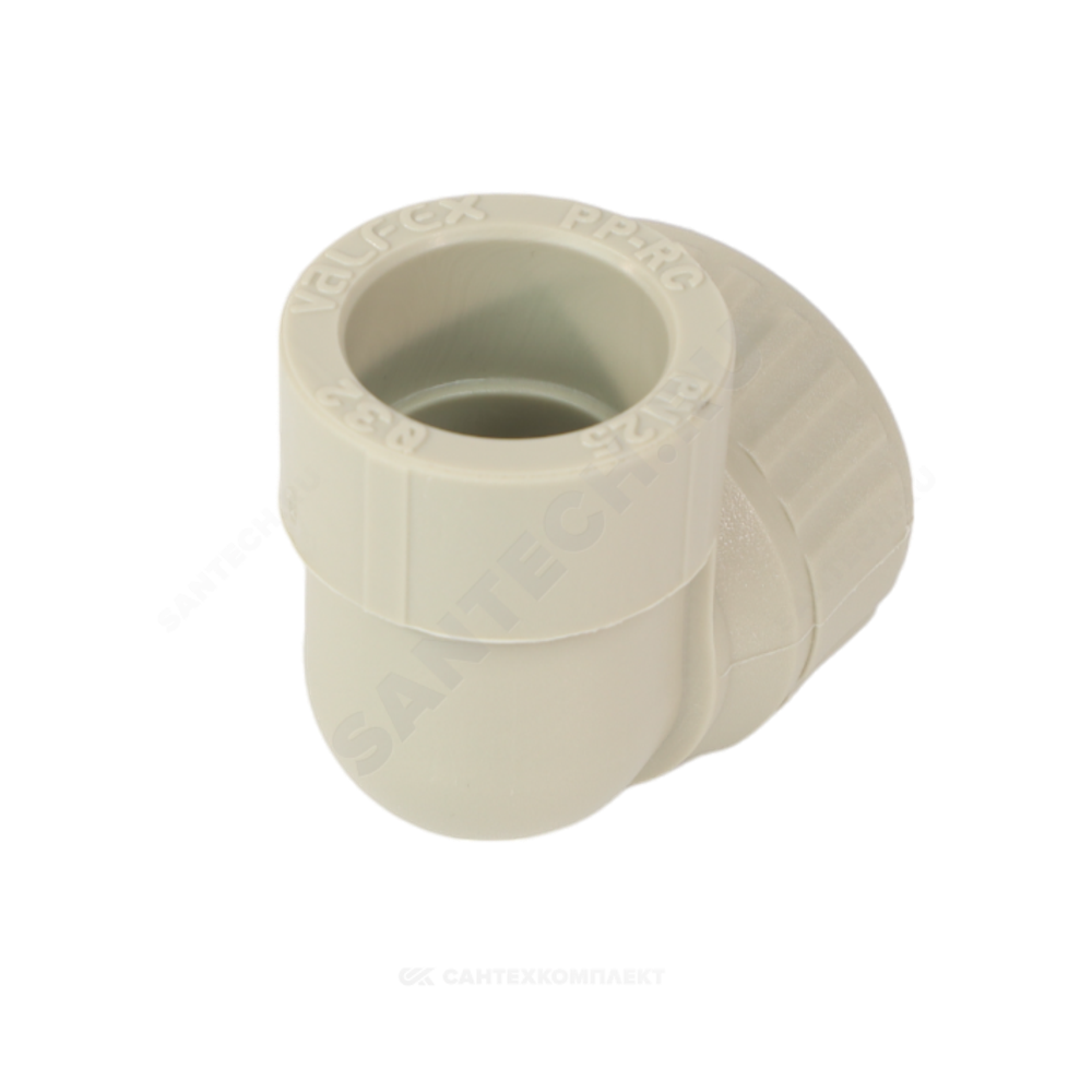 Угольник PP-R комбинированный серый Дн 32х1" ВР VALFEX 10125032Г