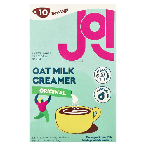 JOI, овсяные сливки, оригинальные, 10 пакетиков по 12 г (0,42 унции)
