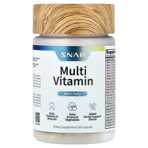 Snap Supplements, мультивитамины для мужчин, 60 капсул