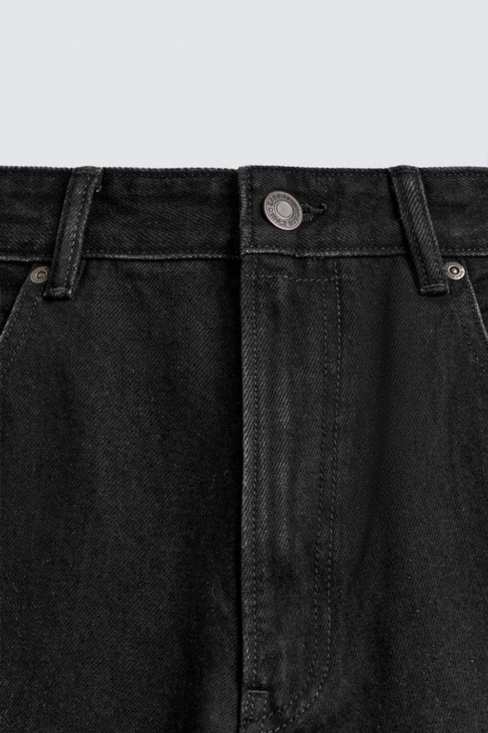 ZARA ДЖИНСЫ BAGGY FIT С РАЗРЕЗАМИ, ЧЕРНЫЙ