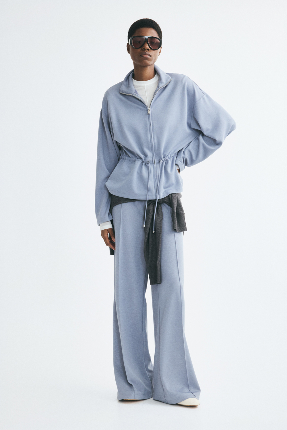 Свитшот на скрытой молнии с кулиской - H&M