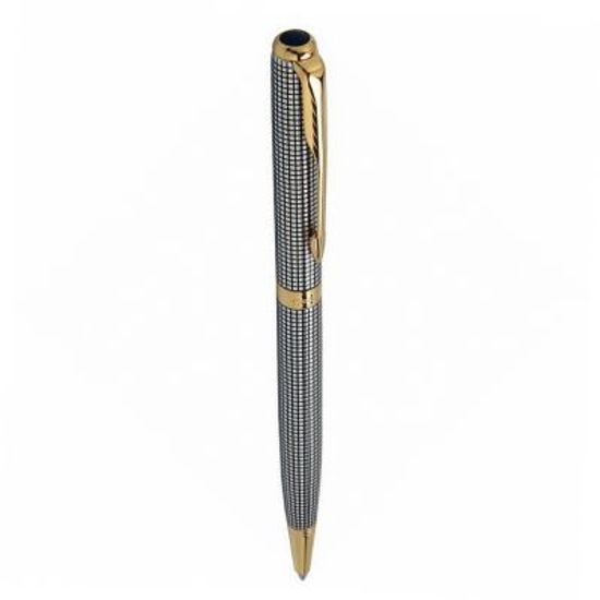Шариковая ручка Parker Sonnet Slim K434, цвет: Cisele (серебро 925 пробы, 11.00) , стержень: Mblue, S0808180