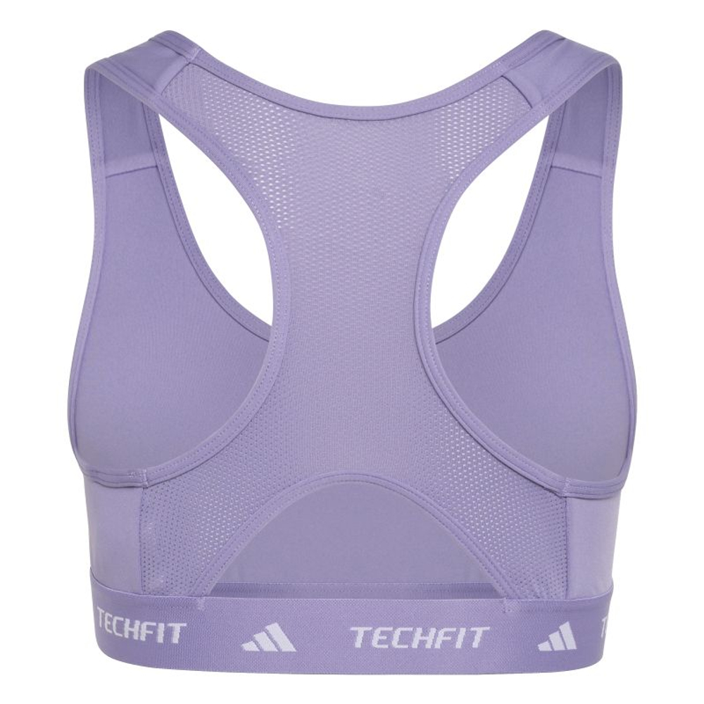 Девчачий бюстгальтер Adidas Techfit Primelift React - magic lilac/white