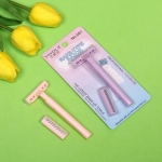 Станок одноразовый «Soft glide»+1 сменная касета, нерж. сталь, микс 2 цвета, 4*10/ 7*15 см