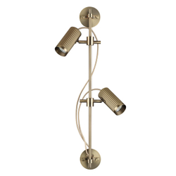 7013/2W HIGHTECH ODL25 477 Настенный св-к поворотный на 50°/180° металл/под латунь IP20 LED GU10 *2 10W 220V MANCHESTER
