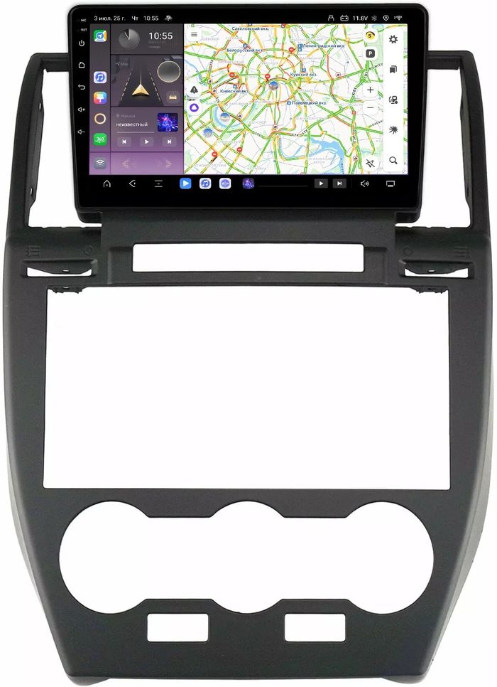 Магнитола для Land Rover Freelander 2007-2012 (взамен монохрома) - Kuberg QLed, Android 13, Быстрейшая, CarPlay, SIM-слот