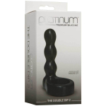 Черный анальный стимулятор с силиконовым кольцом Platinum Premium Silicone - The Double Dip 2 - Black (Цвет: черный)