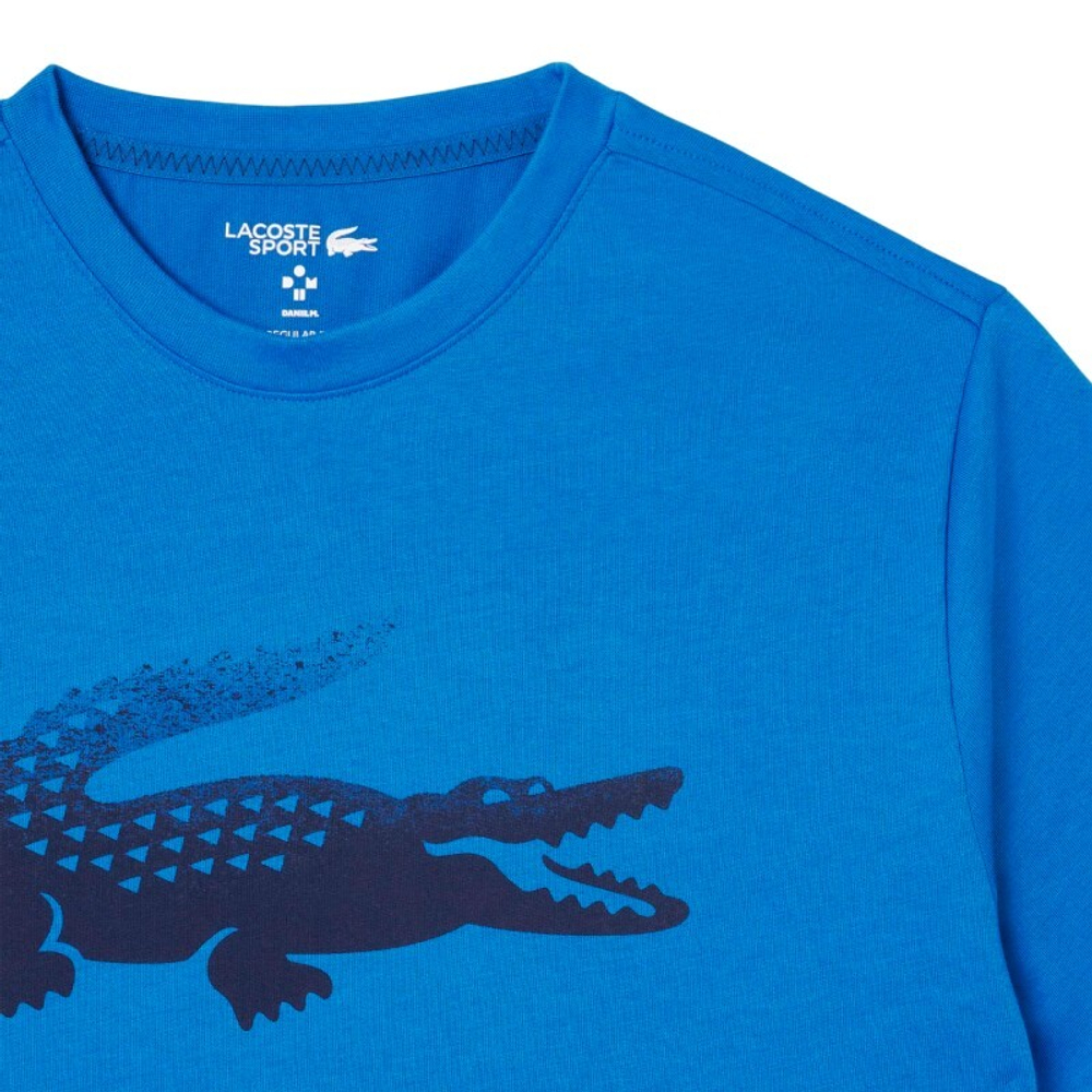 Мужская теннисная футболка Lacoste Tennis x Daniil Medvedev - небесный