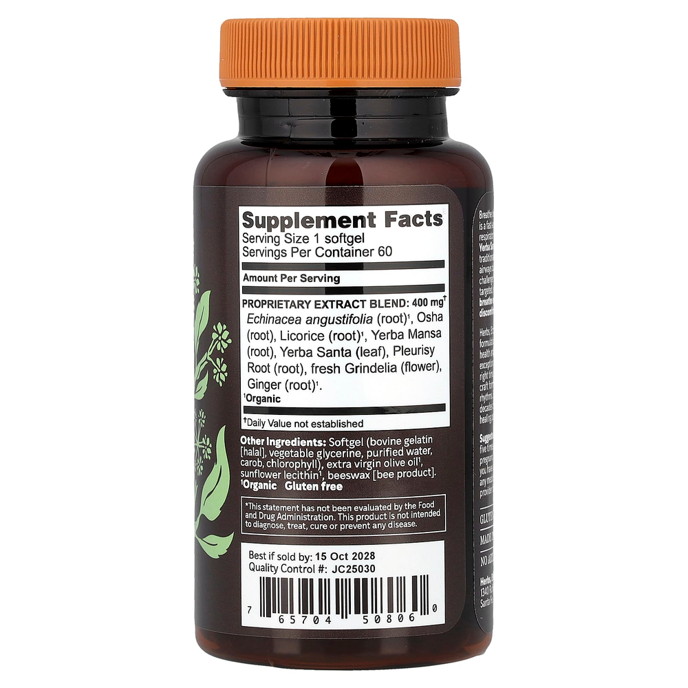 Herbs Etc., Respiratonic®, 60 капсул (400 мг в 1 капсуле)