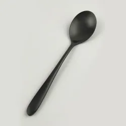 Ложка столовая 21 см матовая черный цвет PVD Alessi-Black P.L. [12]