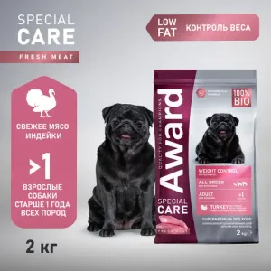 Сухой корм AWARD Special Care Weight Control для взрослых собак всех пород для контроля веса со свежим мясом индейки