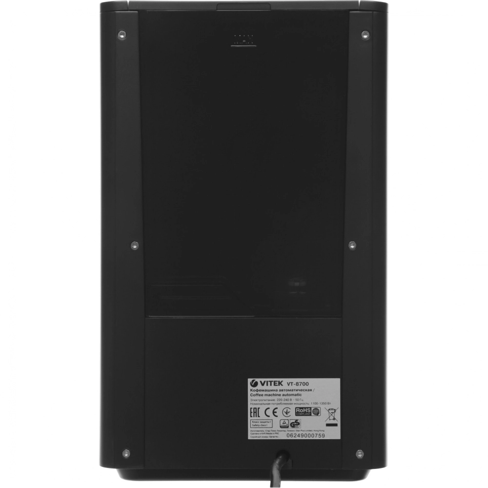Кофемашина Vitek VT-8700 Metropolis 1350Вт черный