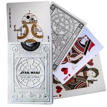 Игральные карты дизайнерские полупластиковые Star Wars silver (в ассортименте: черные/белые)