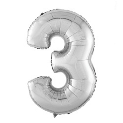 Р Цифра 3 Серебро (40''/102 см)
