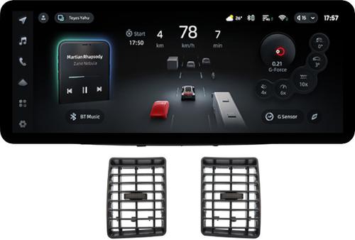 Магнитола для Toyota Corolla 120 2000-2007 (рамка черная с воздуховодами) - Teyes CC4PRO монитор 12.3" 2K QLED + рамка 9, Android 13, Быстрейшая, Snapdragon 778G, ИИ, CarPlay, DSP, 4G SIM-слот