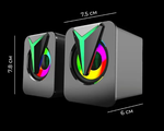 Компьютерная акустика FT-25-1 RGB 2*3Вт USB