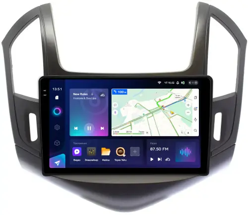 Магнитола для Chevrolet Cruze 1 2012-2015 (рамка черная) - Teyes CC3-2K QLed Android 10, Быстрая, SIM-слот, CarPlay