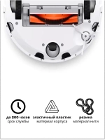 Боковая пятилучевая силиконовая щетка Roborock Side Brush 5 Arms из износостойкого нейлона для робота-пылесоса Xiaomi, Roborock, Mijia, Xiaowa SDBS03RR (SDBS01RR, SDBS02RR, SDJQR01RR, SDJQR02RR, SDJQR03RR, BHR5044EU, термопластичный нейлон)