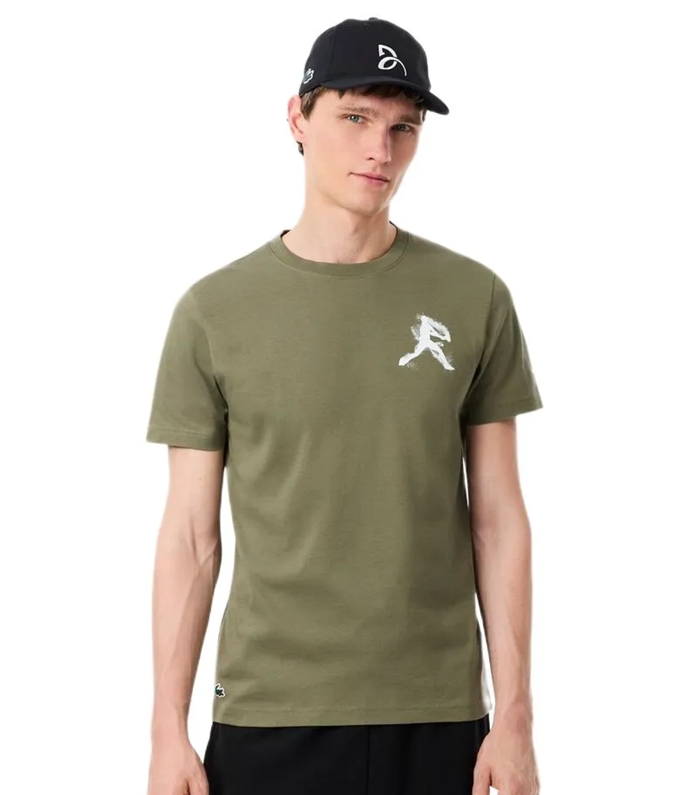Теннисная футболка Lacoste Tennis x Novak Djokovic Pack - khaki green