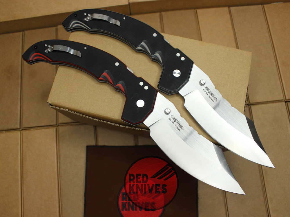 Нож Cold Steel Myhem - рукоять G10, черные полосы, клинок сатин