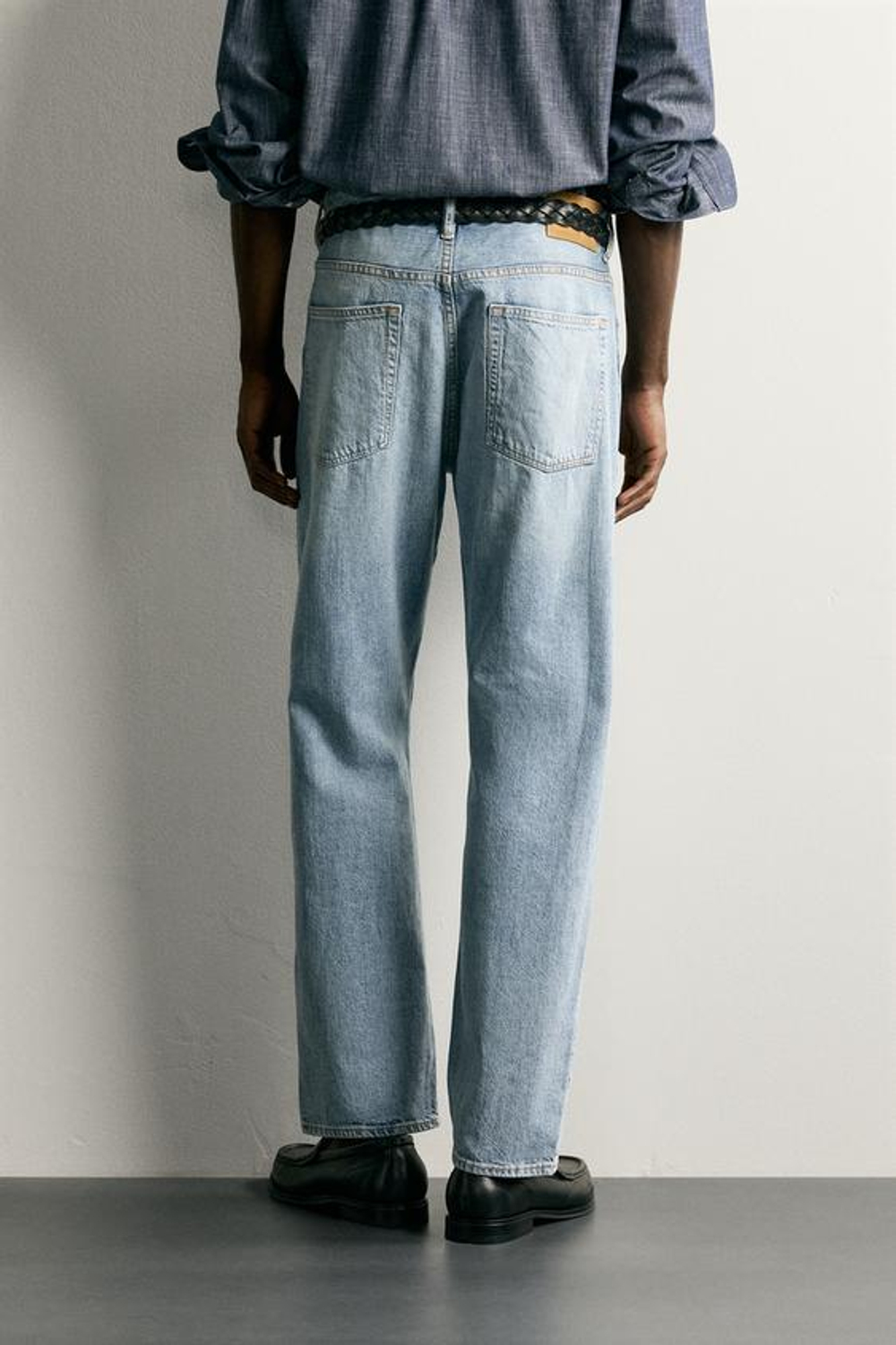 ZARA ЛЕГКИЕ ДЖИНСЫ REGULAR FIT, ГОЛУБОЙ