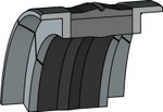 A104 085-071 Компактное уплотнение 85-71-22,5/5,2
