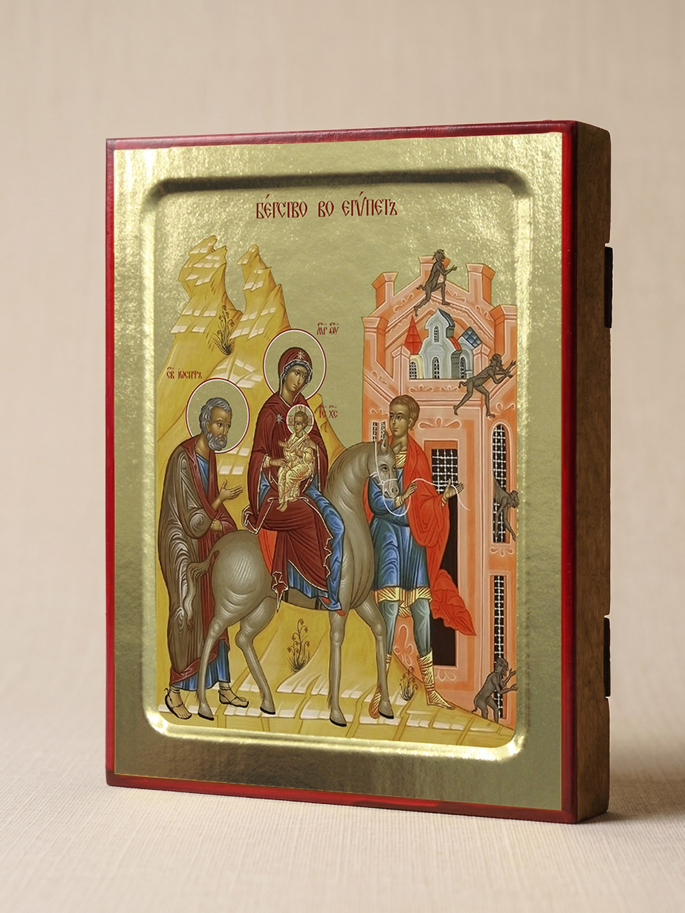 Икона Бегство во Египет, на дереве: 125 х 160 (Синопсисъ)