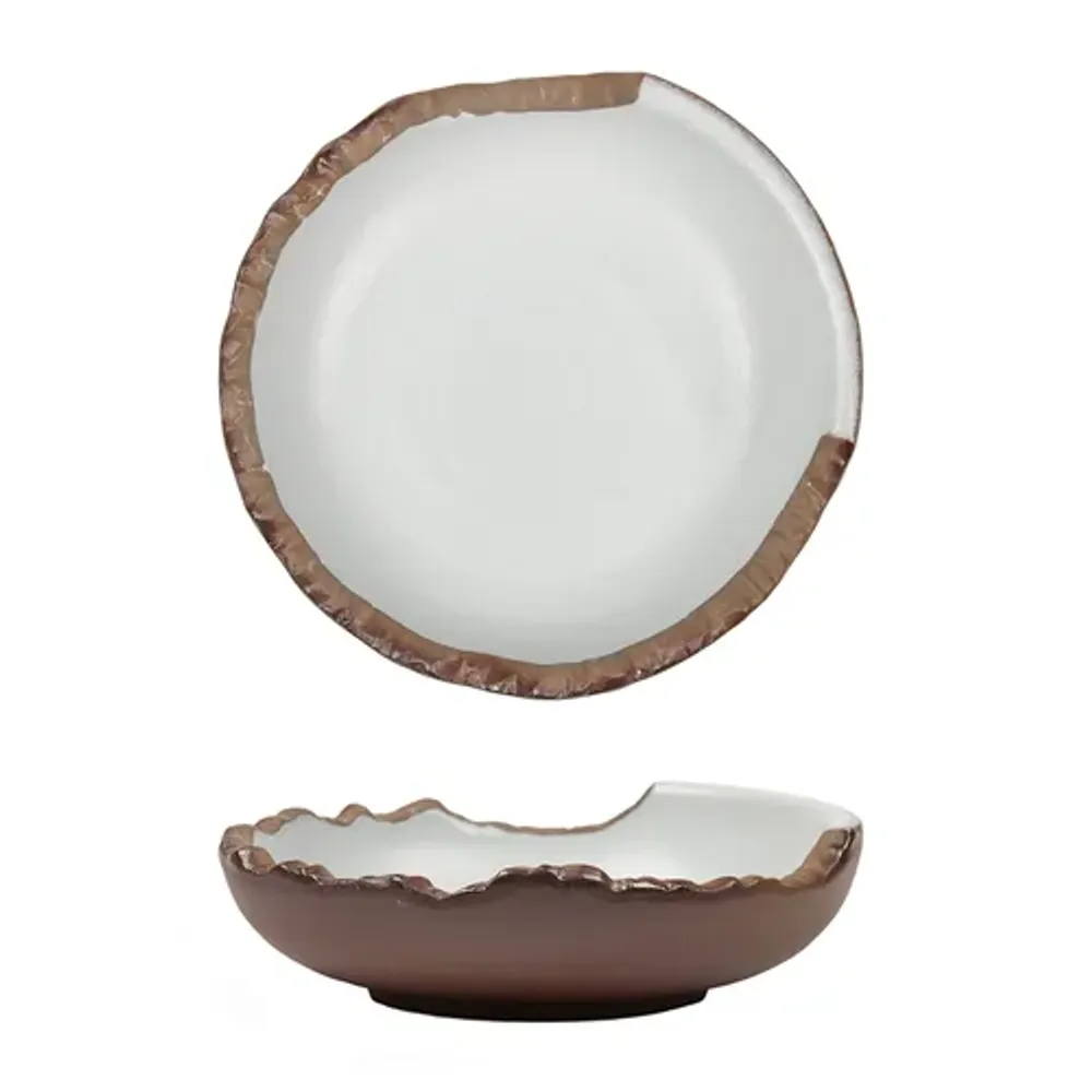 Салатник 175 мл d 15,5 cм h4,3 cм емкость для закусок Crush White Matt New Brown Taiga P.L. [6]