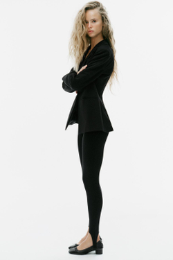ZARA БЛЕЙЗЕР ОВЕРСАЙЗ С ШЛИЦЕЙ СЗАДИ, ЧЕРНЫЙ