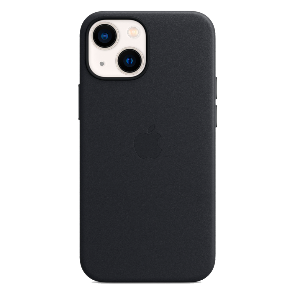 Кожаный чехол с поддержкой MagSafe Apple Leather Case для iPhone 13 mini, Midnight (Темная ночь)