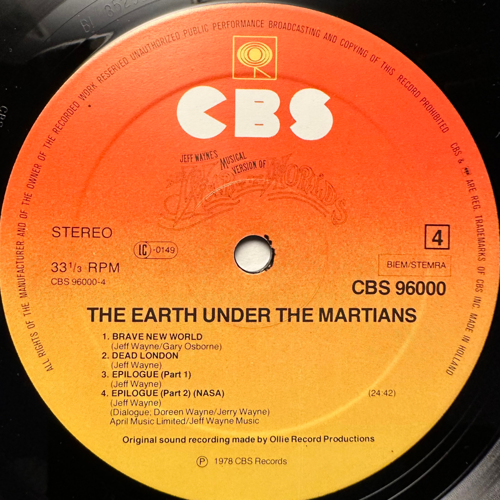 Jeff Wayne's Musical Version Of The War Of The Worlds 2LP (Голландия 1978г.)