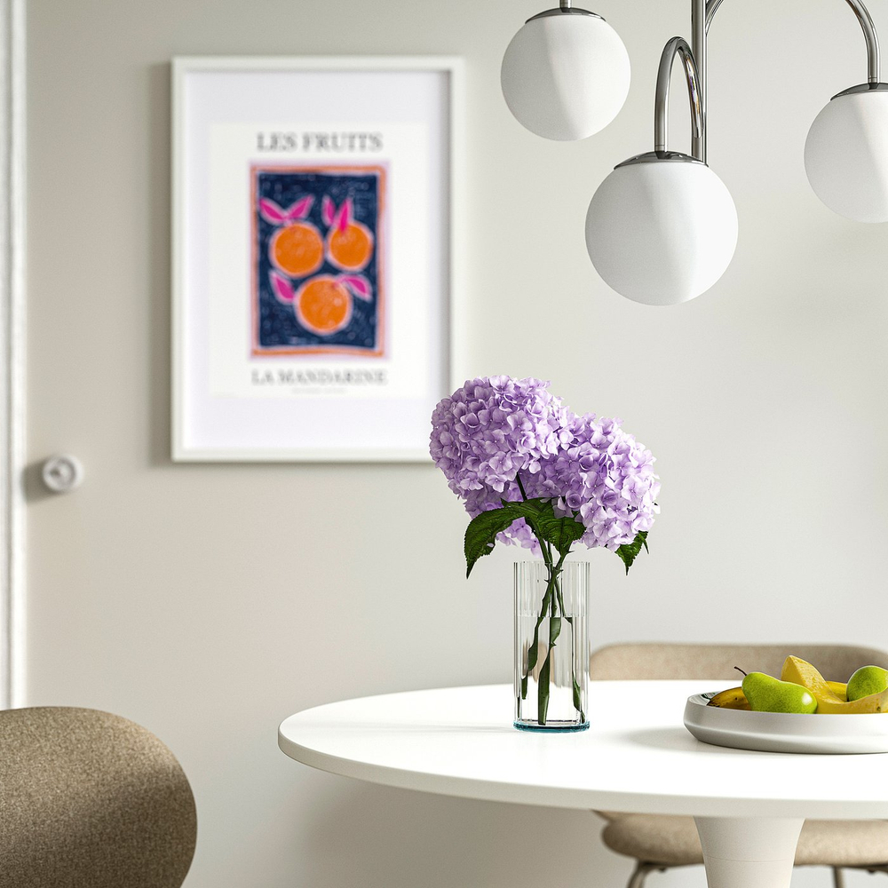 IKEA PÄRLGLADA  (ИКЕА ПЭРЛГЛАДА)  -  Ваза - прозрачное стекло 18 см
